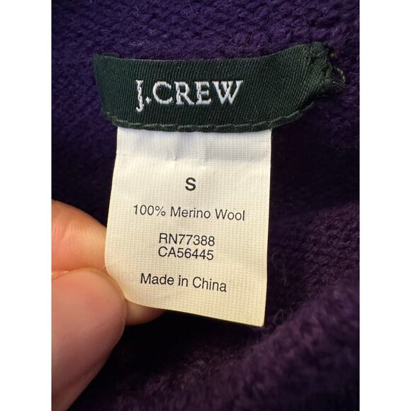 J.Crew 100% Merino Wool Colorblock Knit Mockneck Pullover Sweater Small - Picture 6 of 7